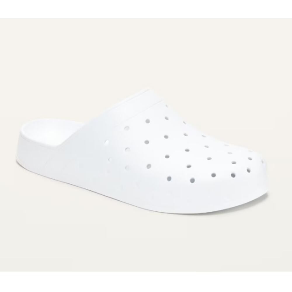 Old Navy Women's White Perforated‎ Clog Shoes Size 8